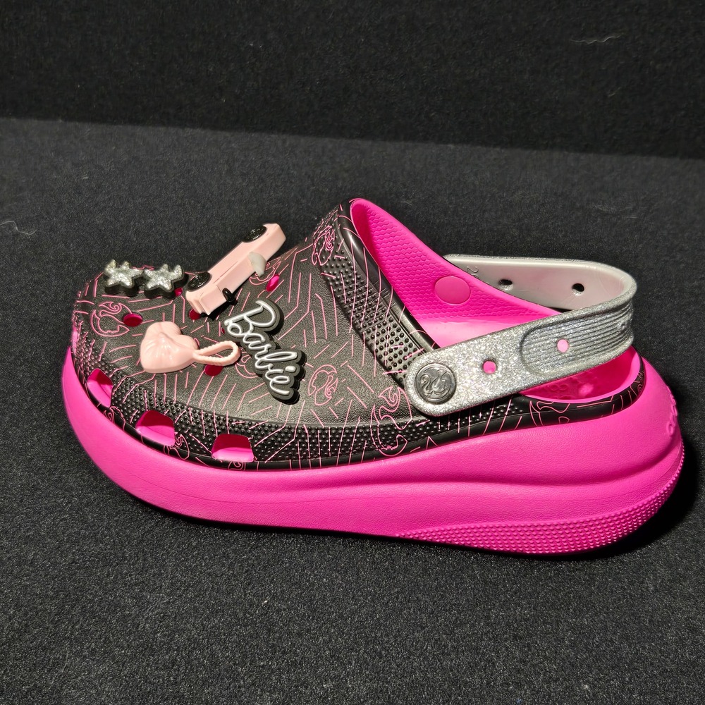 Crocs Barbie Crush Clog Womens 8, Mens 6 Black‎ Pink Platform Sandals Limited Ed - Picture 5 of 13